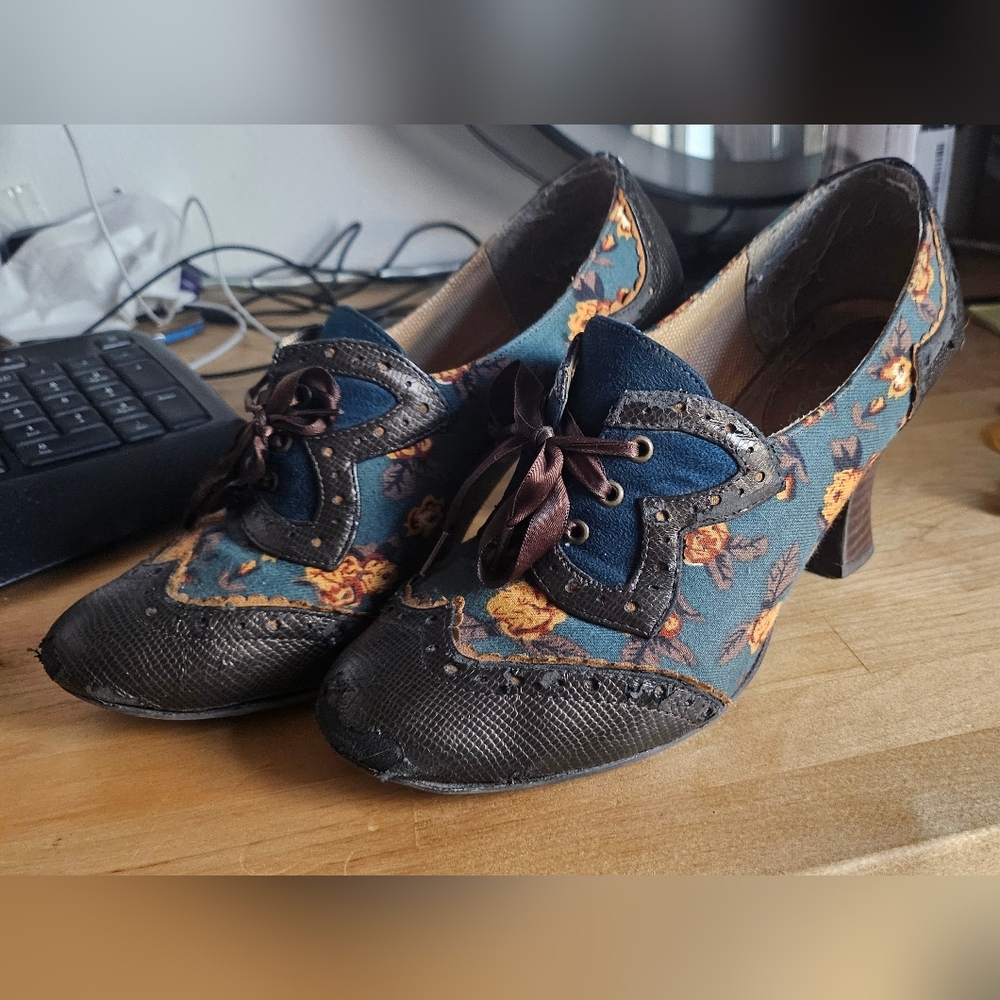 Floral Lace-Up Ruby Shoo Booties
